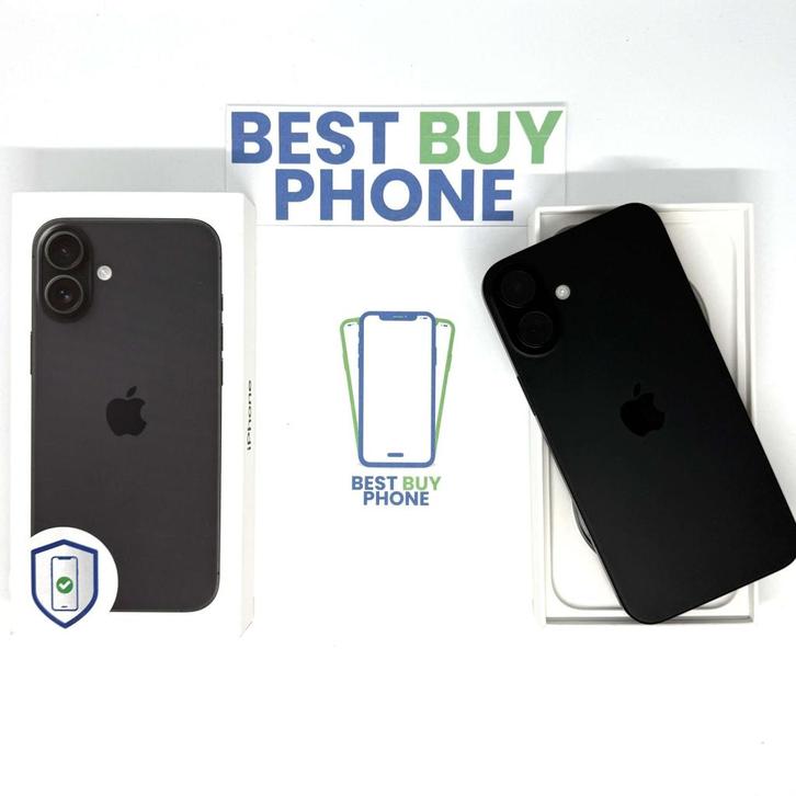 iPhone 16 plus 128GB zwart /100% batt /kras vrij /garantie, Telecommunicatie, Mobiele telefoons | Apple iPhone, Zo goed als nieuw