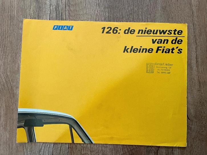Fiat 126, Boeken, Auto's | Folders en Tijdschriften, Zo goed als nieuw, Overige merken, Ophalen of Verzenden