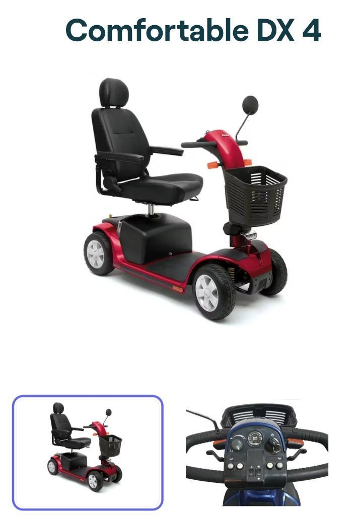 Vrijwel nieuwe scootmobiel – Comfortable DX4  (slechts16 km), Diversen, Brommobielen en Scootmobielen, Nieuw, Pride, 16 t/m 25 km