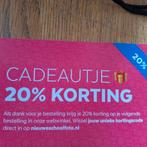 Kortingscode nieuwe schoolfoto webwinkel 20% korting actie, Eén persoon, Kortingsbon, Overige typen