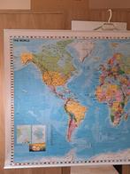 Wereldkaart.Geplastificeerd., Antiek en Kunst, Ophalen of Verzenden