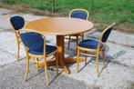 Thonet ronde tafel met 4 stoelen, Huis en Inrichting, Ophalen, Hout, Gebruikt, Thonet