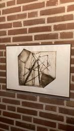 Ets Litho Werner Moonen titel ‘eigen druk’ nr 7/37, Antiek en Kunst, Kunst | Schilderijen | Abstract, Ophalen of Verzenden