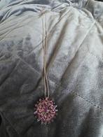 Vintage Ketting met Paarse Hanger, Overige materialen, Gebruikt, Paars, Met strass