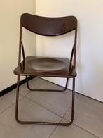 Ted klapstoel Ikea - vintage bruin, Huis en Inrichting, Stoelen, Ophalen, Gebruikt, Metaal, Eén