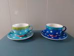 Olilily Polka Dots Cappuccino kop en schotels blauw, Huis en Inrichting, Keuken | Servies, Ophalen of Verzenden, Zo goed als nieuw