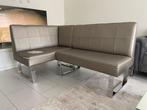 Eetbank, Huis en Inrichting, Banken | Sofa's en Chaises Longues, Minder dan 150 cm, 150 cm of meer, Gebruikt, Leer