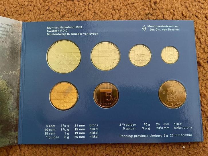 Muntset Nederland Limburg uit 1993, Postzegels en Munten, Munten | Nederland, Setje, Overige waardes, Koningin Beatrix, Ophalen