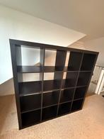 IKEA Kallax donkerbruin zwartbruin 16 vakken, Huis en Inrichting, Kasten | Wandmeubels, Ophalen, Zo goed als nieuw, Minder dan 150 cm