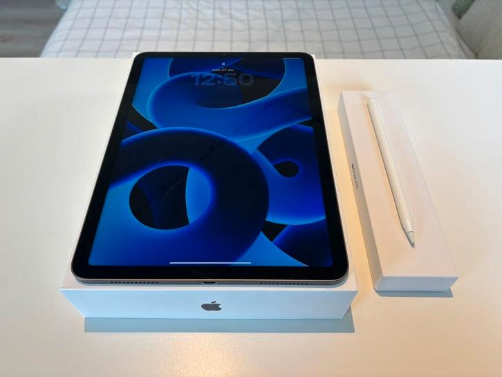 iPad Air (4e gen) - 256GB - Met pencil & hoes, Computers en Software, Apple iPads, Zo goed als nieuw, Apple iPad Air, Wi-Fi, 11 inch