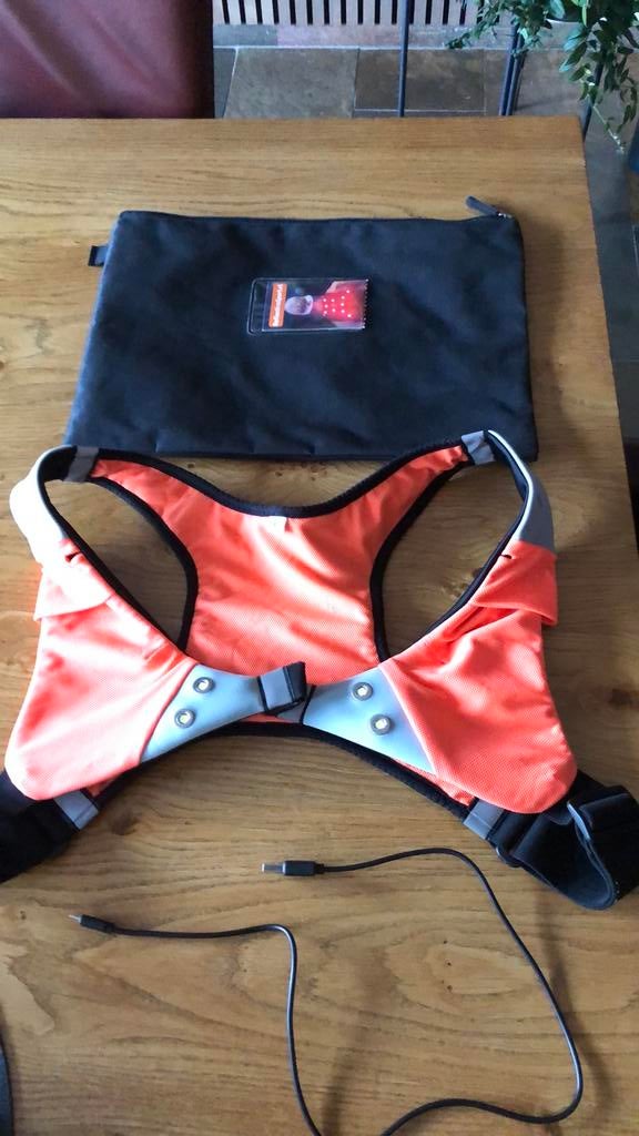 Veiligheidshesje met licht. Oplaadbaar, Ophalen of Verzenden, Zo goed als nieuw