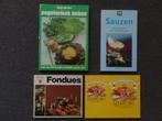 4 kookboeken, fondue, sauzen, vegetarisch, culinair Limburg, Verzenden, Gelezen, Nederland en België, Vegetarisch