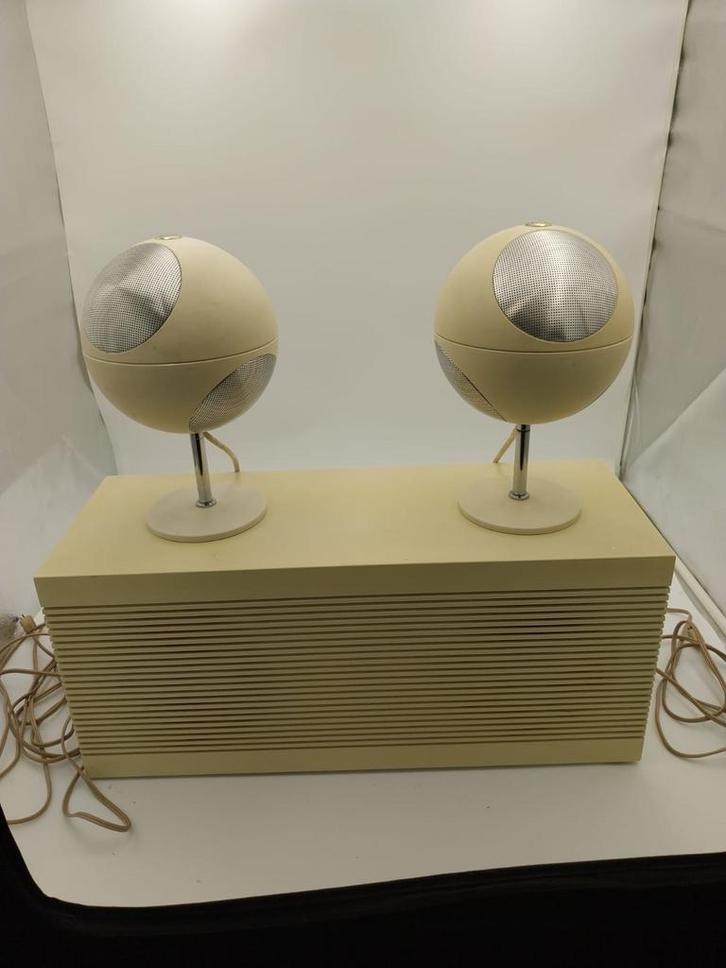 Grundig 300/302 Vintage Speakers - Jaren '70 Retro Set, Audio, Tv en Foto, Luidsprekers, Gebruikt, Front, Rear of Stereo speakers