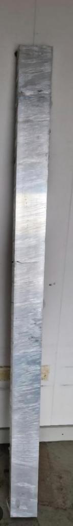 Aluminium koker kopmaat 120 mm x 60 mm 4mm dikte 193 cm lang, Ophalen, Nieuw, IJzer