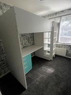 Hoogslaper met bureau en kledingkast, Huis en Inrichting, Ophalen, Gebruikt, 90 cm, Eenpersoons