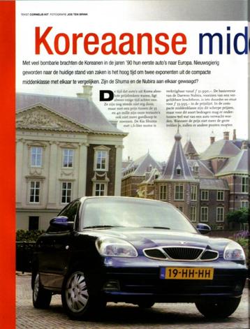 Autovisie dubbeltest Daewoo Nubira en Kia Shuma beschikbaar voor biedingen