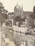 ets Hanswijkkerk Fonteinbrug, Mechelen, Alex Depaepe, 1978, Antiek en Kunst, Kunst | Etsen en Gravures, Verzenden