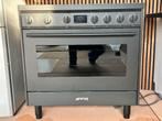 Smeg inductie fornuis 90 cm antraciet grijs, Ophalen, 60 cm of meer, Zo goed als nieuw, Inductie
