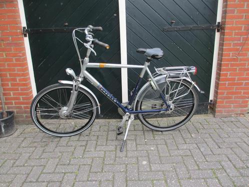 gazelle,zgan,8 versn,61 cm,nwe banden,naafdyn,vering,alu,rvs, Fietsen en Brommers, Fietsen | Heren | Herenfietsen, Zo goed als nieuw