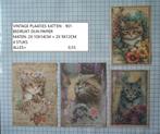 👍nu 0,40: vintage plaatjes katten 901 ( alleen verzenden, Hobby en Vrije tijd, Kaarten | Zelf maken, Ophalen, Nieuw, Dieren, Knipvel
