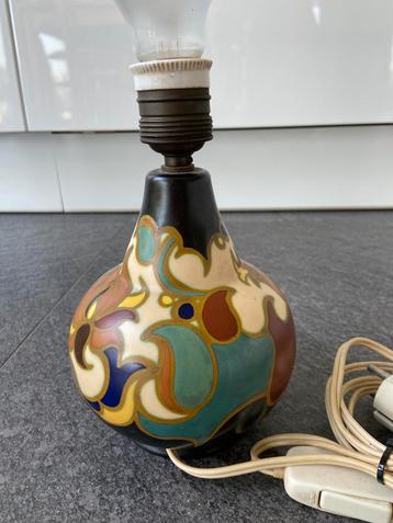 Antieke lamp plateel Zenith Gouda platelen lampenvoet beschikbaar voor biedingen