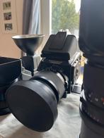 Hasselblad 203FE met flitser en 3 lenzen, Ophalen, Gebruikt, Spiegelreflex, Overige Merken