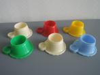 Zes vintage / retro eierdopjes, Ophalen of Verzenden, Zo goed als nieuw