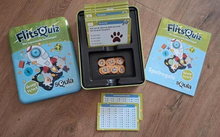 Squla Flitsquiz groep 1 tm 3 NIEUW !!!, Hobby en Vrije tijd, Gezelschapsspellen | Kaartspellen, Nieuw, Ophalen of Verzenden