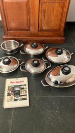 AMC pannenset ook voor inductie, Pannenset, Ophalen of Verzenden, Zo goed als nieuw, Rvs