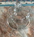 Antieke Kristallen Kaasstolp met Onderbord, Antiek en Kunst, Antiek | Glas en Kristal, Ophalen