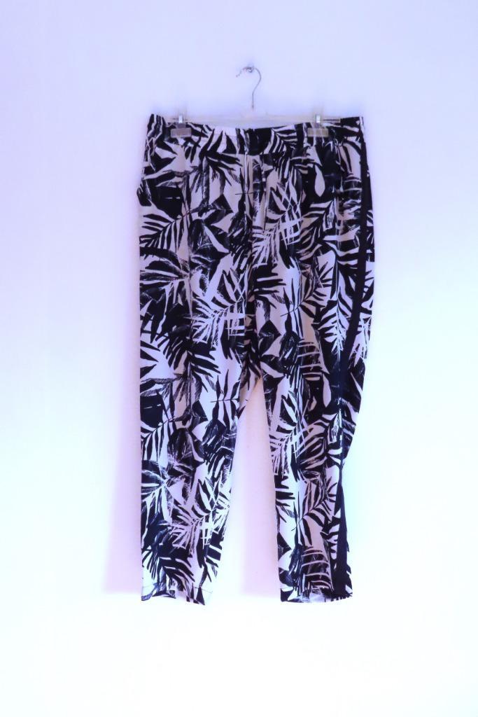 Broek Harembroek Blauw Wit Miss Etam mt 44 (4189), Kleding | Dames, Broeken en Pantalons, Zo goed als nieuw, Maat 42/44 (L), Blauw