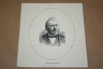 Antieke gravure - Portret Dr P  Bleeker - 1878 !!, Antiek en Kunst, Ophalen of Verzenden