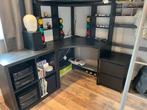 Hoekbureau micke Ikea + malm ladekast + kallax, Huis en Inrichting, Bureaus, Ophalen, Gebruikt