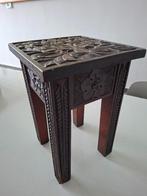 vintage bijzettafel bloementafel Japans houtsnijwerk bloemen, Antiek en Kunst, Antiek | Meubels | Tafels, Ophalen of Verzenden