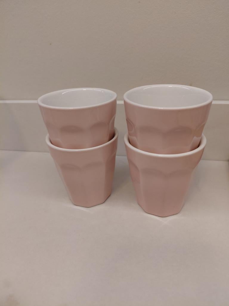 Espresso kopjes Hema - 4 stuks, Huis en Inrichting, Keuken | Servies, Ophalen, Gebruikt, Aardewerk, Kop(pen) en/of Schotel(s)