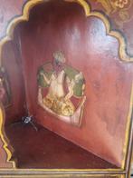 Oud handgeschilderde tempel Altaar kastje India Ganesha, Ophalen