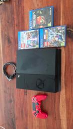 PS4 met controller + 3 games (Minecraft, Lego), Ophalen of Verzenden, Met 1 controller, Original, 500 GB