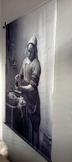 Groot wanddoek met afbeelding van het melkmeisje, Ophalen of Verzenden