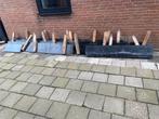 Gebruikte Betonplex met Bekistingspalen - 18 meter, Doe-het-zelf en Verbouw, Hout en Planken, Ophalen, Gebruikt, 25 tot 50 mm