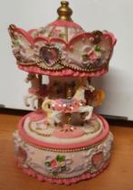 Muziek Carrousel Roze Hart Paardjes Nieuw, Antiek en Kunst, Curiosa en Brocante, Ophalen of Verzenden