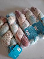 5 strengen handgeverfd merinowol á 100gr. kl.65 á  9,95 p/s, Hobby en Vrije tijd, Ophalen of Verzenden, Nieuw, Breien of Haken