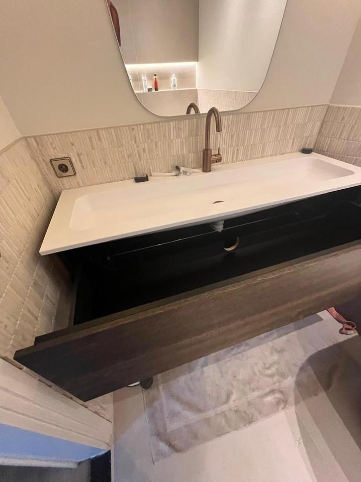 Ink Badkamermeubel 140cm - ZGAN! Np: 1900,-, Huis en Inrichting, Badkamer | Badkamermeubels, Zo goed als nieuw, Wastafelkast, Minder dan 100 cm