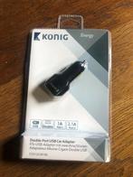König Double-Port USB Car Adapter NIEUW, Ophalen, Nieuw
