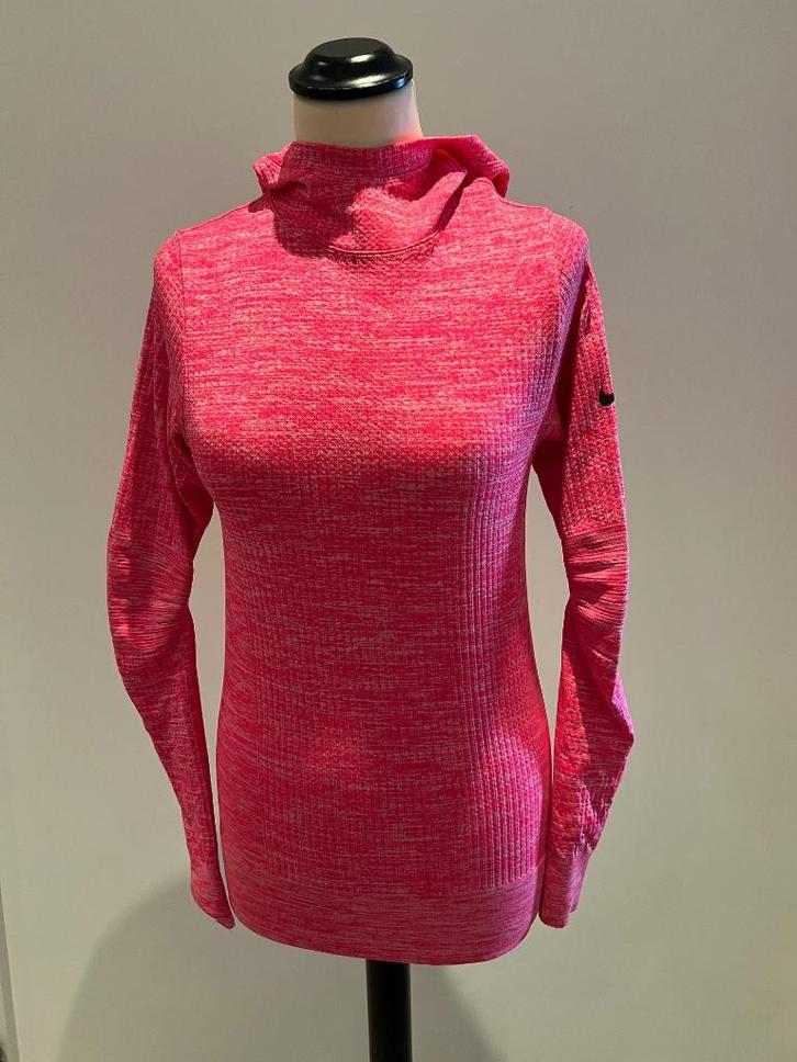 ZGAN roze Nike Pro sport hardloop trui shirt longsleeve S 36, Kleding | Dames, Sportkleding, Zo goed als nieuw, Maat 36 (S), Roze