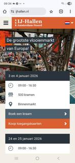 Ijhallen kraam 2 dagen 2 kramen.  3 en 4 januari., Twee personen