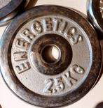 Halterset Energetics 2.5 - 1.25 kg, Sport en Fitness, Fitnessmaterialen, Ophalen, Gebruikt, Rug, Halterschijven