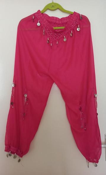 Nieuwe roze belly dance broek beschikbaar voor biedingen