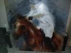 Olieverf op linnen ‘ruiter te paard’ 140x140, Ophalen