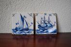 Tegel Driemaster Zeilboot 10 cm, Antiek en Kunst, Ophalen of Verzenden