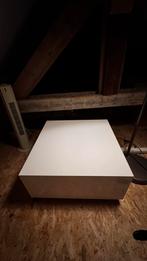 Witte bloktafel op wieltjes - set van 2, Huis en Inrichting, Ophalen, Kunststof, Vierkant, 50 tot 100 cm